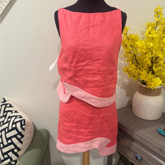 Staud Stylish Pink Sleeveless Dress - Picture 1 of 4